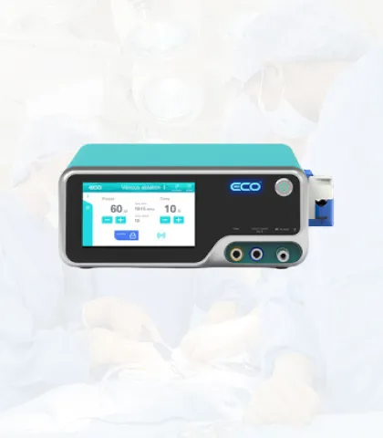 ECO microwave ablation console with touchscreen