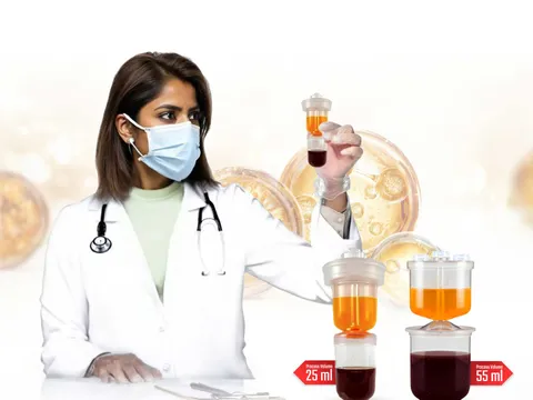 Clini PRP kit preparation, showing platelet-rich plasma separation